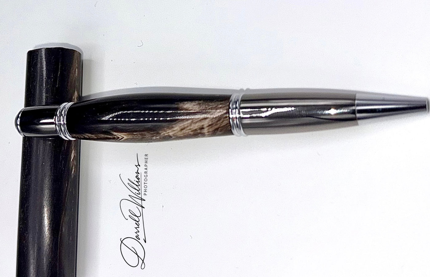 Hand-turned Water Buffalo Horn Pen by STICS and STONES with a smooth, polished finish and elegant design.
