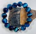 Blue Tiger Eye (Dark and Light) Bracelet