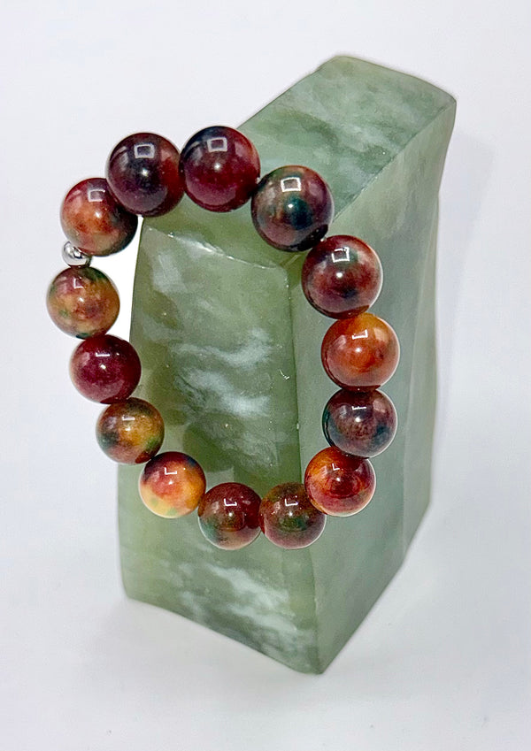 Multicolored quartz bracelet from STICS and STONES featuring vibrant stones and a stylish design.