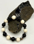 Onyx and Bone Bracelet