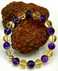 Amethyst and Citrine (Rectangle)(Faceted) Bracelet