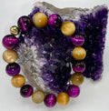 Purple and Gold Tiger Eye Bracelet