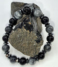 Black and Grey Cats Eye Bracelet
