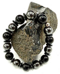 Black Onyx and Hematite (Round) Bracelet