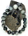 Black and Grey Jade Bracelet