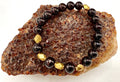 Garnet with Brass Bracelet