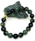 Kambaba Jasper with Silver Beads Bracelet