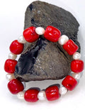 Coral Bracelet with Pearls (Natural)