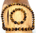 Brown Tiger Eye Necklace and Bracelet Set