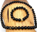 Obsidian (Golden) Necklace and Bracelet Set