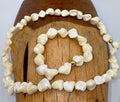 Pearl (Square Shaped) Necklace and Bracelet Set