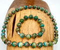 Peruvian Opal Necklace and Bracelet Set
