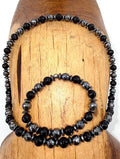 Black Onyx Necklace and Hematite Bracelet Set