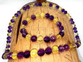 Amethyst and Citrine (Dark)(Faceted) Necklace and Bracelet Set