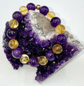 Amethyst and Citrine (Dark)(Round) Bracelet