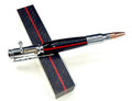 Hand-Turned Black & Red Firefighter Bullet Pen