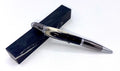 Hand-Turned Black Acrylic & Bone Pen