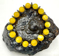 Yellow Jade Quartz and Hematite Bracelet